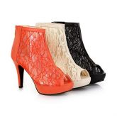 peep toe rendada importada