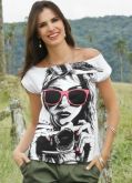 Blusa Branca com Estampa Frontal